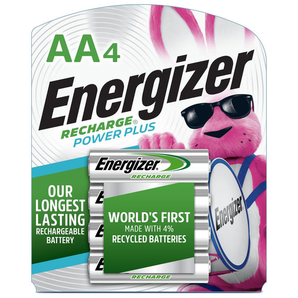 Energizer Rechargeable Batteries AA, 4pk