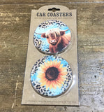 Car Coasters, Assorted Prints
