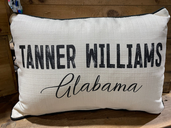 Pillow with Piping, Tanner Williams Alabama