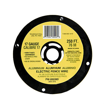 Aluminum Electric Fence Wire, 17 Gauge, 250ft