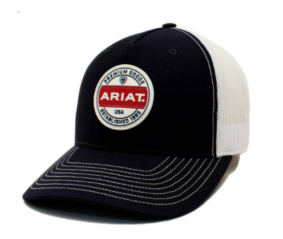 Ariat Cap Navy and White with Rubberized Logo Patch
