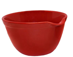 Mixing Bowl with Pour Spout Mist or Red
