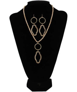 Blazin Roxx Dangle Beaded Pendant Necklace Set