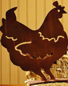 Metal Rooster or Hen Tabletop Decor