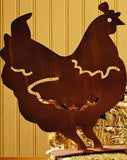 Metal Rooster or Hen Tabletop Decor