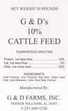 G&D Cattle Feed 10%, BULK