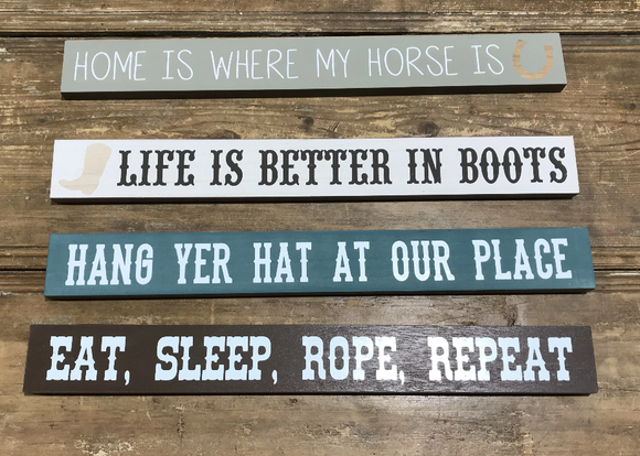 Long Table Top Western Signs