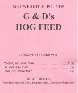 G&D Hog Feed, 4 in 1, 50lb – G&DFarms