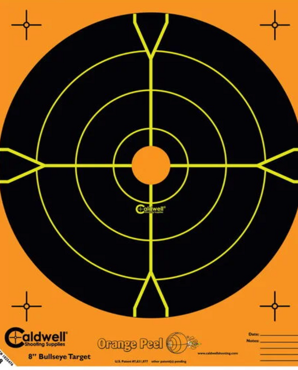 Caldwell 8” Adhesive Bullseye Target, 10pk
