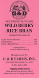 G&D Wild Berry Rice Bran, 50lb