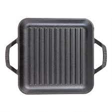 Lodge Chef Collection Cast Iron Square Grill Pan, 11"